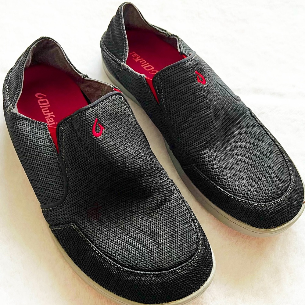 OLUKAI Men's Nohea Mesh Size 11 Black/Red